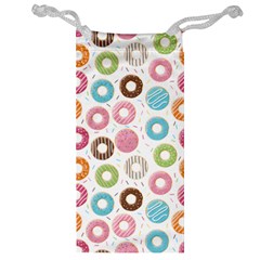 Donut Pattern With Funny Candies Jewelry Bag by genx