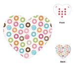 Donut pattern with funny candies Playing Cards (Heart) Front