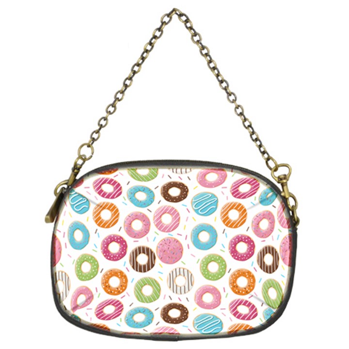 Donut pattern with funny candies Chain Purse (Two Sides)