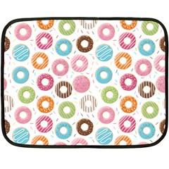 Donut Pattern With Funny Candies Double Sided Fleece Blanket (mini)  by genx