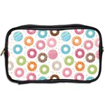 Donut pattern with funny candies Toiletries Bag (Two Sides) Back