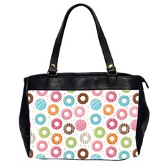 Donut Pattern With Funny Candies Oversize Office Handbag (2 Sides) by genx