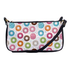 Donut Pattern With Funny Candies Shoulder Clutch Bag by genx