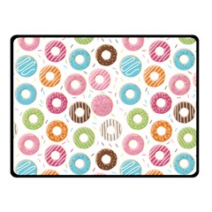 Donut Pattern With Funny Candies Fleece Blanket (small) by genx