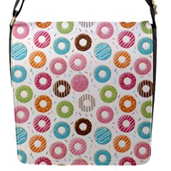 Donut Pattern With Funny Candies Flap Closure Messenger Bag (s) by genx