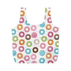 Donut Pattern With Funny Candies Full Print Recycle Bag (m) by genx