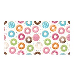 Donut Pattern With Funny Candies Satin Wrap by genx