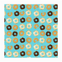 Donuts Pattern With Bites bright pastel blue and brown Medium Glasses Cloth