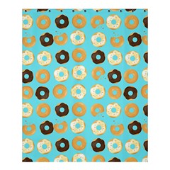 Donuts Pattern With Bites Bright Pastel Blue And Brown Shower Curtain 60  X 72  (medium)  by genx