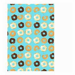 Donuts Pattern With Bites Bright Pastel Blue And Brown Small Garden Flag (two Sides) by genx