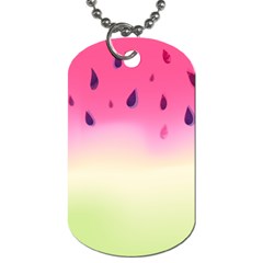 Watermelon Pastel Gradient Pink Watermelon Pastel Gradient Dog Tag (one Side) by genx