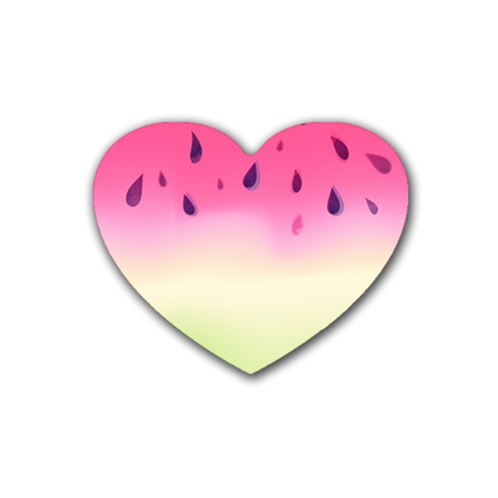 Watermelon Pastel Gradient Pink Watermelon Pastel Gradient Heart Coaster (4 pack) 