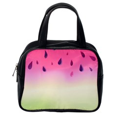 Watermelon Pastel Gradient Pink Watermelon Pastel Gradient Classic Handbag (one Side) by genx