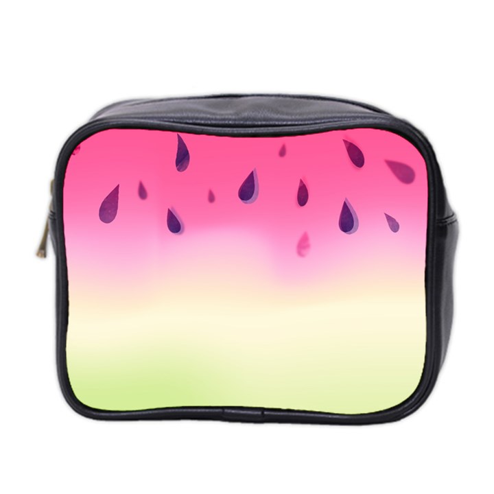 Watermelon Pastel Gradient Pink Watermelon Pastel Gradient Mini Toiletries Bag (Two Sides)