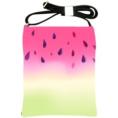 Watermelon Pastel Gradient Pink Watermelon Pastel Gradient Shoulder Sling Bag by genx