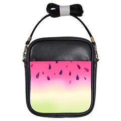 Watermelon Pastel Gradient Pink Watermelon Pastel Gradient Girls Sling Bag by genx