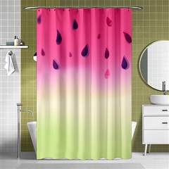 Watermelon Pastel Gradient Pink Watermelon Pastel Gradient Shower Curtain 48  X 72  (small)  by genx