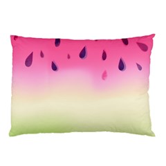 Watermelon Pastel Gradient Pink Watermelon Pastel Gradient Pillow Case (two Sides) by genx