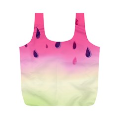 Watermelon Pastel Gradient Pink Watermelon Pastel Gradient Full Print Recycle Bag (m) by genx