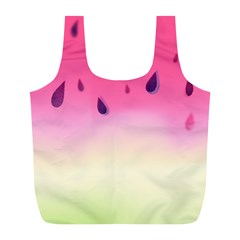 Watermelon Pastel Gradient Pink Watermelon Pastel Gradient Full Print Recycle Bag (l) by genx