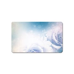 Beautiful Floral Design In Soft Blue Colors Magnet (name Card) by FantasyWorld7