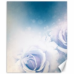 Beautiful Floral Design In Soft Blue Colors Canvas 20  X 24  by FantasyWorld7