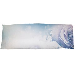 Beautiful Floral Design In Soft Blue Colors Body Pillow Case Dakimakura (two Sides) by FantasyWorld7