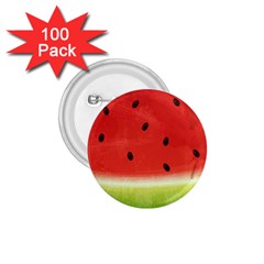 Juicy Paint Texture Watermelon Red And Green Watercolor 1 75  Buttons (100 Pack)  by genx