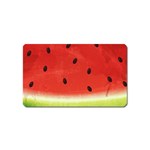 Juicy Paint texture Watermelon red and green watercolor Magnet (Name Card) Front