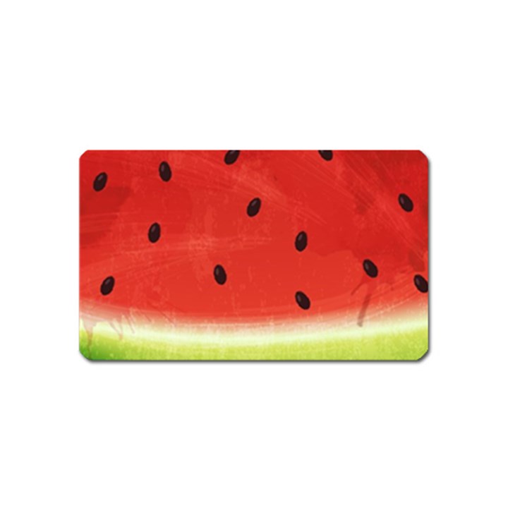 Juicy Paint texture Watermelon red and green watercolor Magnet (Name Card)