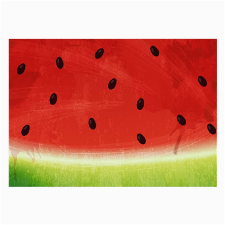 Juicy Paint texture Watermelon red and green watercolor Large Glasses Cloth