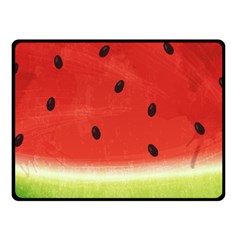 Juicy Paint Texture Watermelon Red And Green Watercolor Fleece Blanket (small) by genx