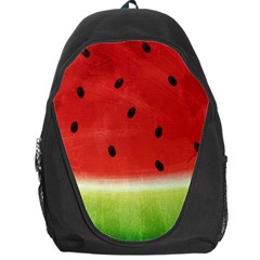 Juicy Paint Texture Watermelon Red And Green Watercolor Backpack Bag by genx