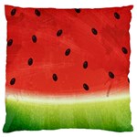 Juicy Paint texture Watermelon red and green watercolor Large Flano Cushion Case (Two Sides) Front