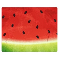 Juicy Paint Texture Watermelon Red And Green Watercolor Double Sided Flano Blanket (medium)  by genx