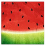 Juicy Paint texture Watermelon red and green watercolor Large Satin Scarf (Square) Front