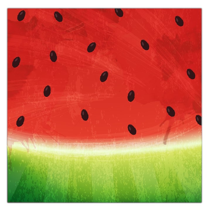 Juicy Paint texture Watermelon red and green watercolor Large Satin Scarf (Square)