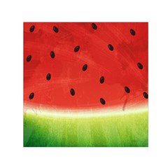 Juicy Paint Texture Watermelon Red And Green Watercolor Small Satin Scarf (square) by genx