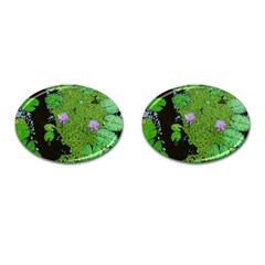 Lily Pond Cufflinks (oval) by okhismakingart