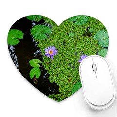 Lily Pond Heart Mousepads by okhismakingart