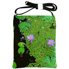 Lily Pond Shoulder Sling Bag by okhismakingart