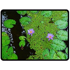 Lily Pond Fleece Blanket (large)  by okhismakingart