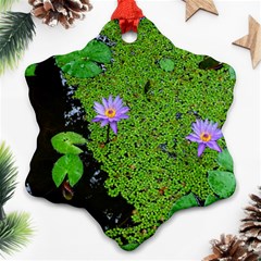 Lily Pond Ornament (snowflake) by okhismakingart