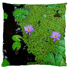 Lily Pond Large Cushion Case (two Sides) by okhismakingart