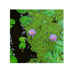 Lily Pond Small Satin Scarf (square) by okhismakingart