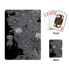 Black And White Lily Pond Playing Cards Single Design