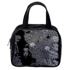 Black And White Lily Pond Classic Handbag (one Side) by okhismakingart