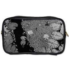 Black And White Lily Pond Toiletries Bag (one Side) by okhismakingart