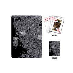 Black And White Lily Pond Playing Cards (mini) by okhismakingart