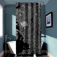 Black And White Lily Pond Shower Curtain 36  X 72  (stall)  by okhismakingart